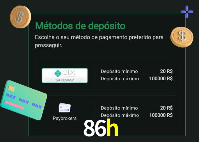 O cassino 86h oferece uma grande variedade de métodos de pagamento